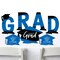 Big Dot of Happiness Blue Graduation Party Centerpiece Table Decorations - Tabletop Standups - 7 Pieces